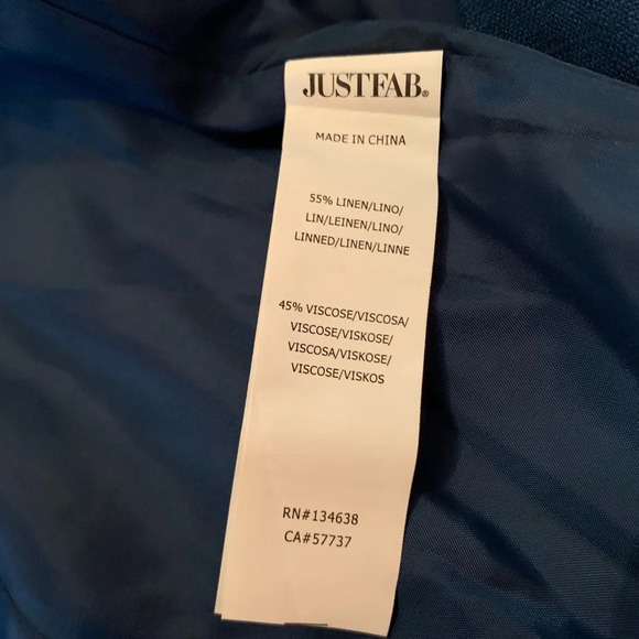 Just Fab linen blend open-front blazer - Picture 6 of 6